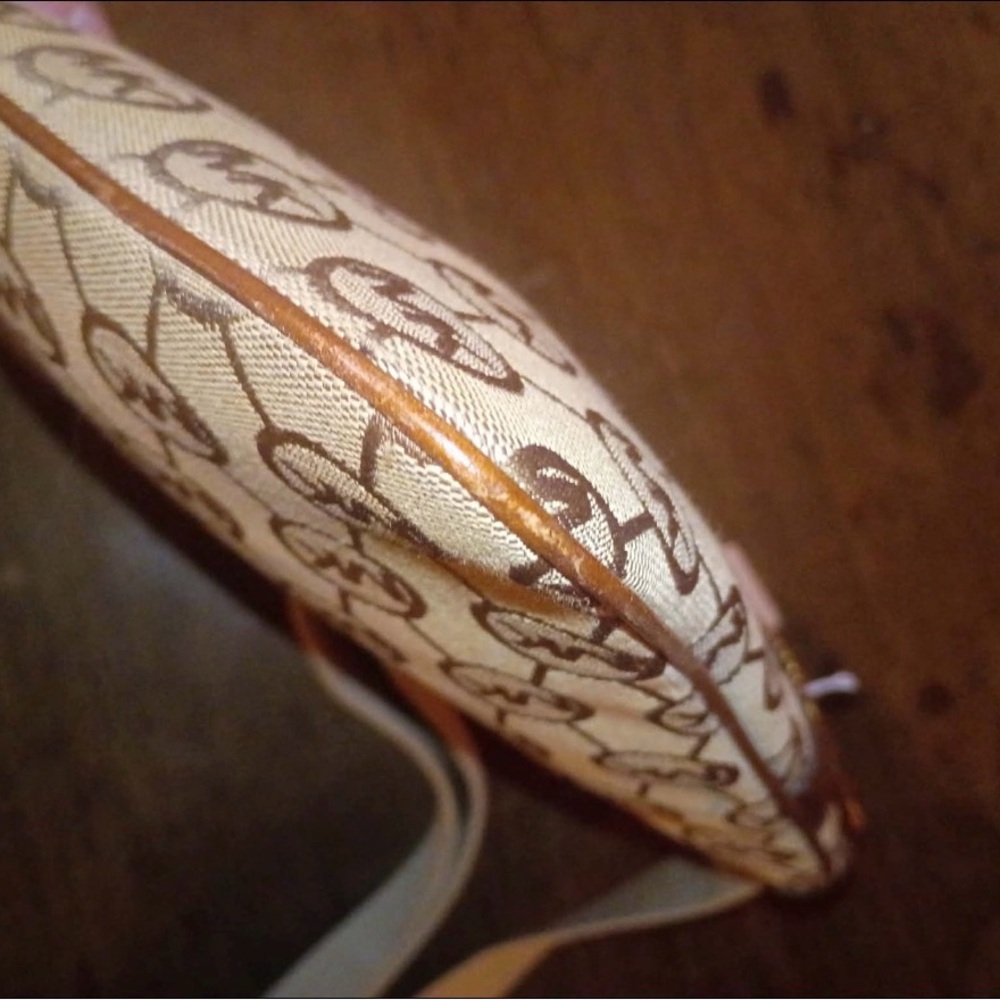 Michael Kors Tan and Brown MK Monogram Crossbody - Picture 5 of 8